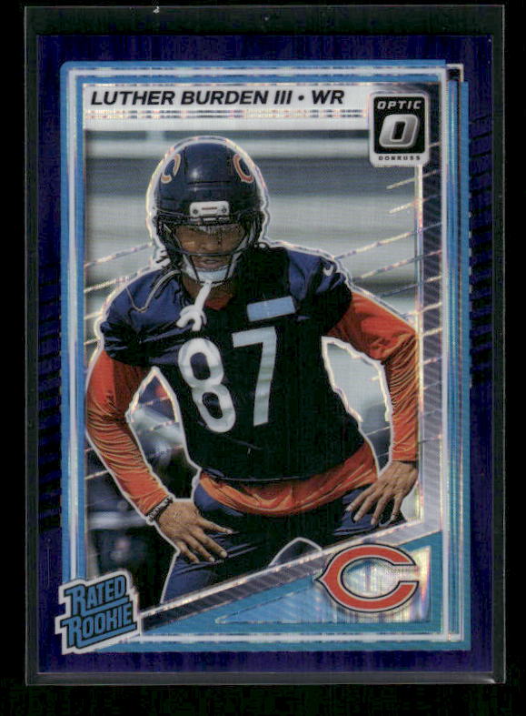 Luther Burden III - 2025 Optic Football - Purple Shock - Rated Rookie