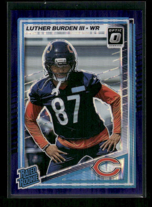 Luther Burden III - 2025 Optic Football - Purple Shock - Rated Rookie