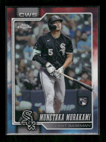 Munetaka Murakami - 2026 Topps Chrome Baseball - Red White & Blue Refractor - Rookie