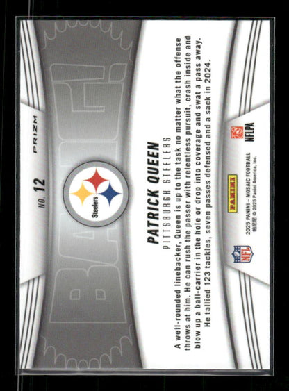 Patrick Queen - 2025 Mosaic Football - Orange Fluorescent Bang!