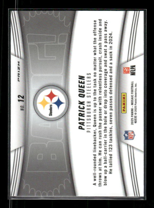 Patrick Queen - 2025 Mosaic Football - Orange Fluorescent Bang!