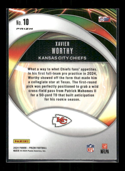 Xavier Worthy - 2024 Panini Prizm - Green Wave Portals - Rookie
