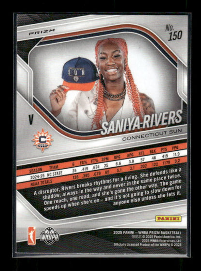 Saniya Rivers - 2025 Prizm WNBA - Blue Velocity - Rookie