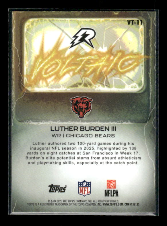 Luther Burden III - 2025 Resurgence Football - Voltaic - Rookie