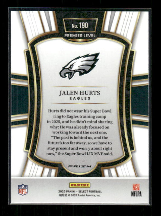 Jalen Hurts - 2025 Select Football - Red & Blue Shock