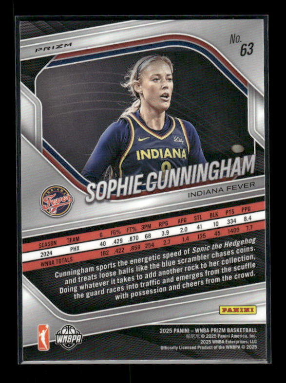 Sophie Cunningham - 2025 Prizm WNBA - Orange Velocity