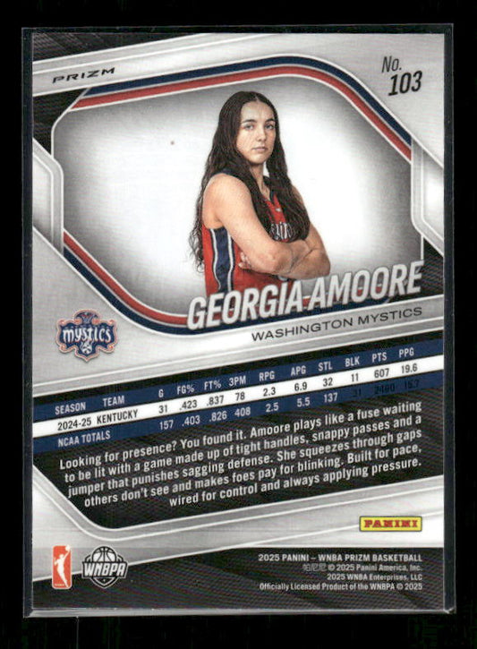 Georgia Amoore - 2025 Prizm WNBA - Green Prizm - Rookie