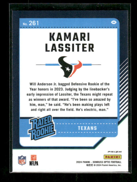 Kamari Lassiter - 2024 Donruss Optic - Green Velocity - Rated Rookie