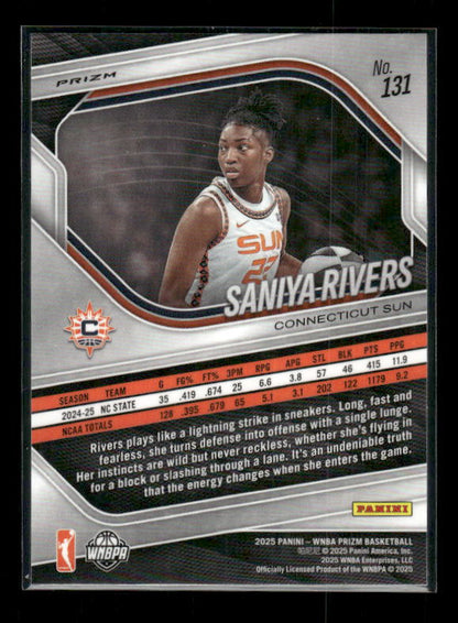 Saniya Rivers - 2025 Prizm WNBA - Silver Prizm - Rookie