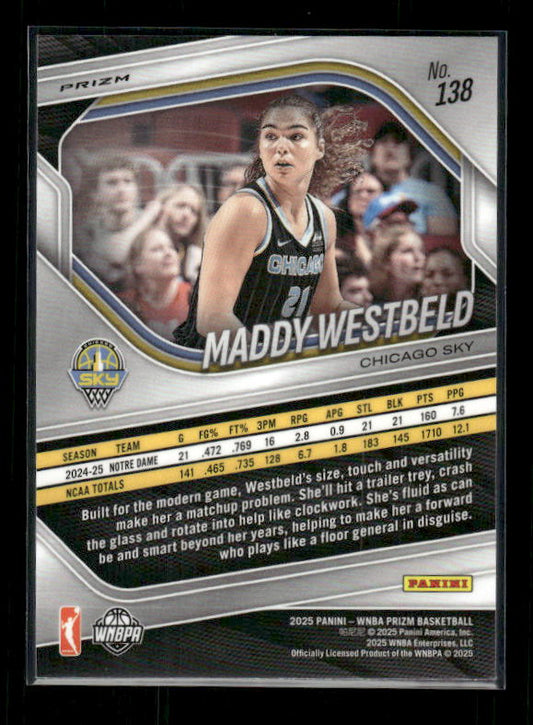 Maddy Westbeld - 2025 Prizm WNBA - Silver Prizm - Rookie