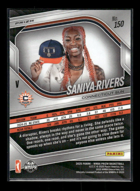 Saniya Rivers - 2025 Prizm WNBA - Silver Prizm - Rookie Variation