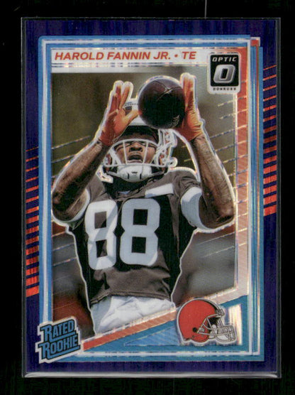 Harold Fannin Jr. - 2025 Optic Football - Purple Shock - Rated Rookie