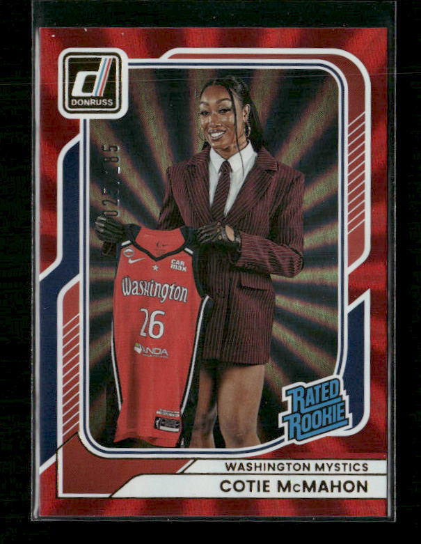 Cotie McMahon - 2026 Donruss WNBA - Red Laser /185 - Rated Rookie