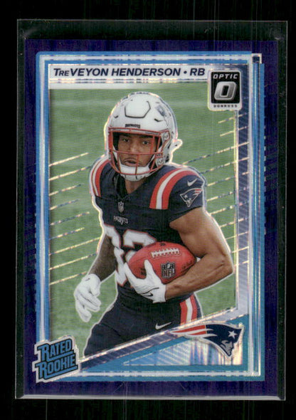 TreVeyon Henderson - 2025 Optic Football - Purple Shock - Rated Rookie