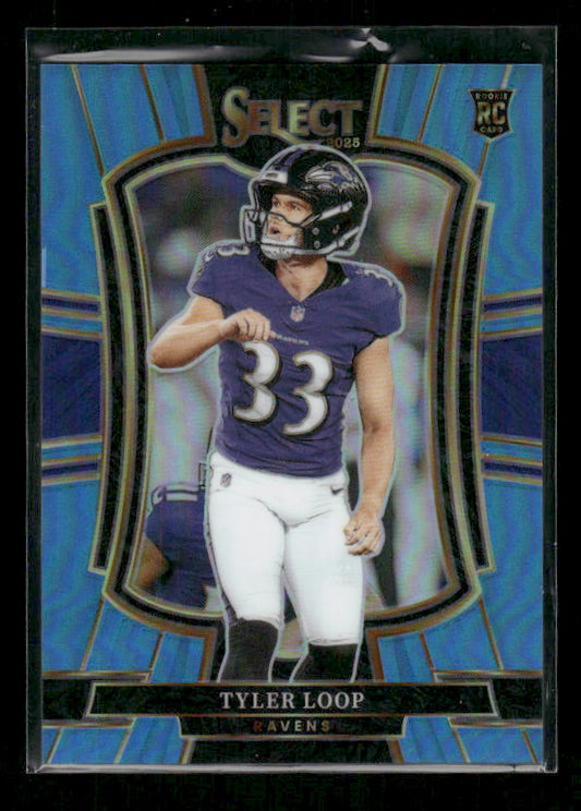 Tyler Loop - 2025 Select Football - Premier Level Light Blue Prizm /99 - Rookie