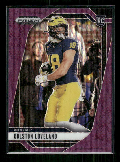 Colston Loveland - 2025 Prizm Draft Picks Football - Purple Wave - Rookie