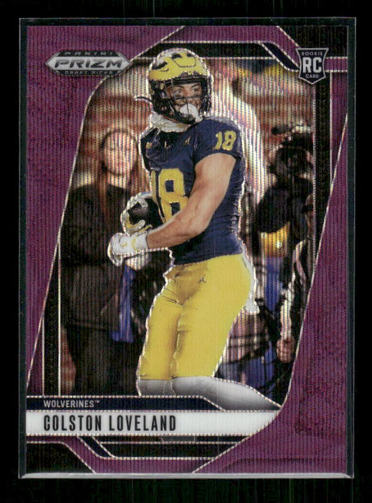 Colston Loveland - 2025 Prizm Draft Picks Football - Purple Wave - Rookie