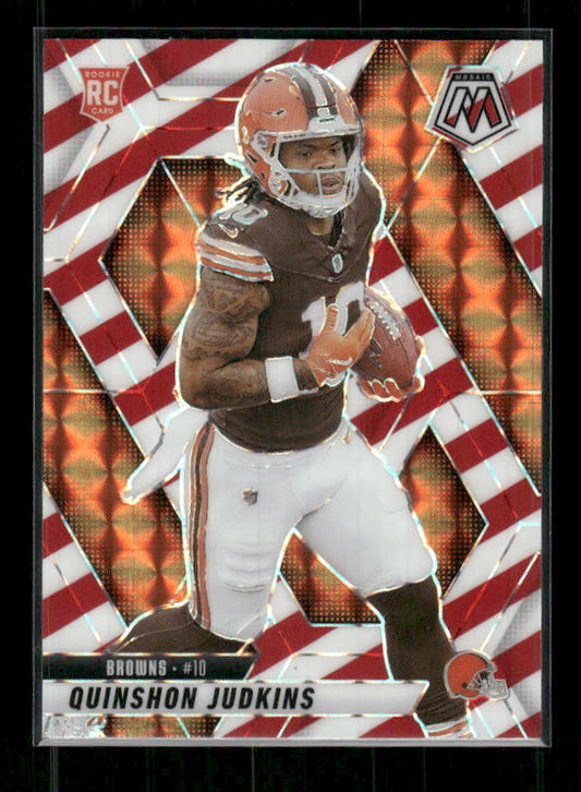 Quinshon Judkins - 2025 Mosaic Football - Red White Stripe - Rookie