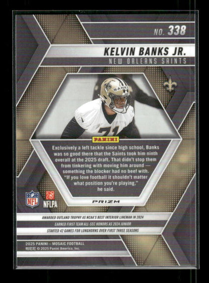 Kelvin Banks Jr. - 2025 Mosaic Football - Silver Prizm - Rookie