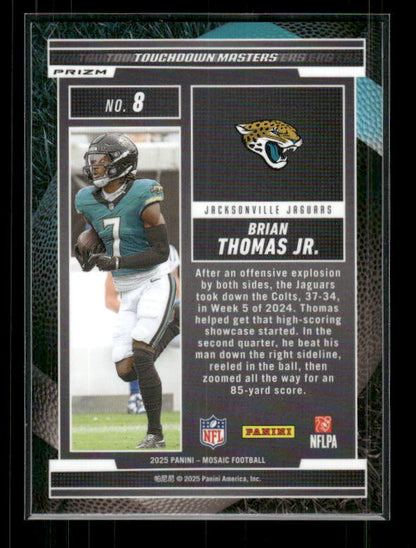 Brian Thomas Jr. - 2025 Mosaic Football - Green Mosaic Touchdown Masters