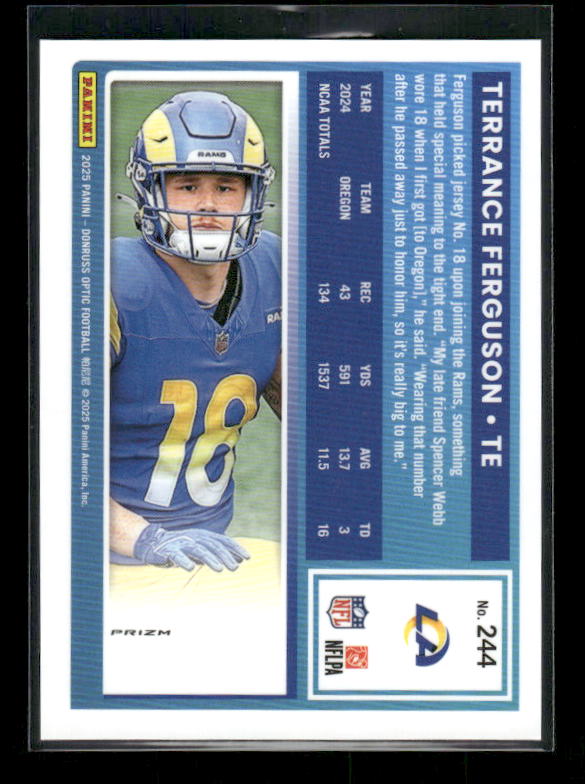 Terrance Ferguson - 2025 Optic Football - Purple Shock - Rated Rookie