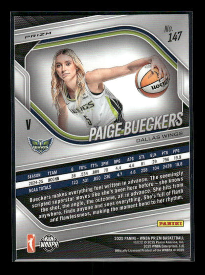 Paige Bueckers - 2025 Prizm WNBA - Orange Ice - Rookie Variation