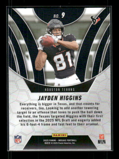 Jayden Higgins - 2025 Mosaic Football - Elevate - Rookie