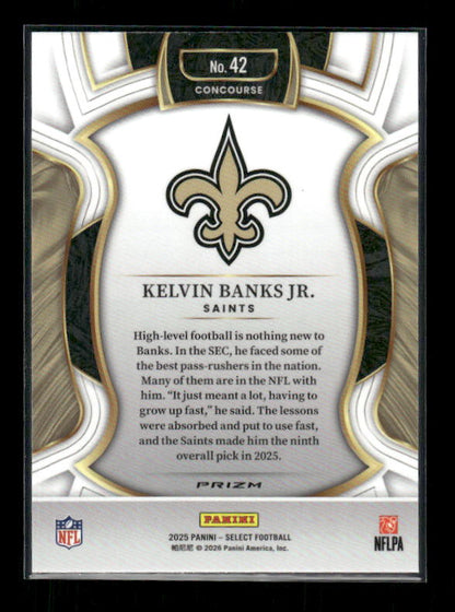 Kelvin Banks Jr. - 2025 Select Football - Black & Red Shock - Rookie