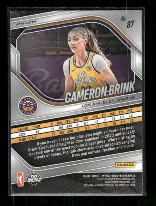 Cameron Brink - 2025 Prizm WNBA - WNBA Logo Prizm