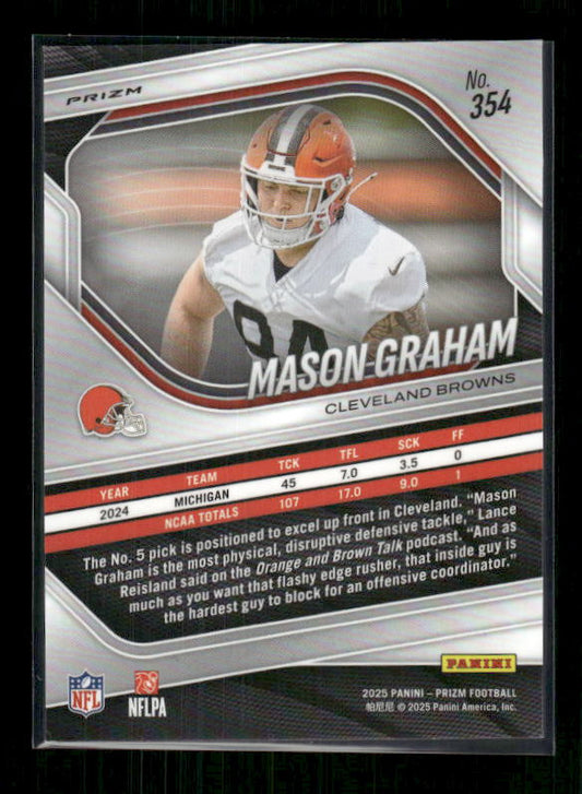 Mason Graham - 2025 Prizm Football - Silver Prizm - Rookie