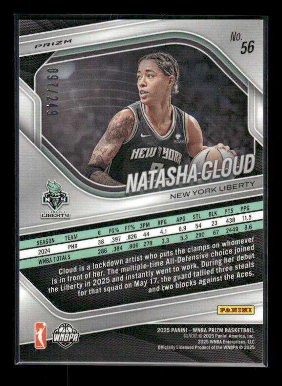 Natasha Cloud - 2025 Prizm WNBA - Red Seismic /249