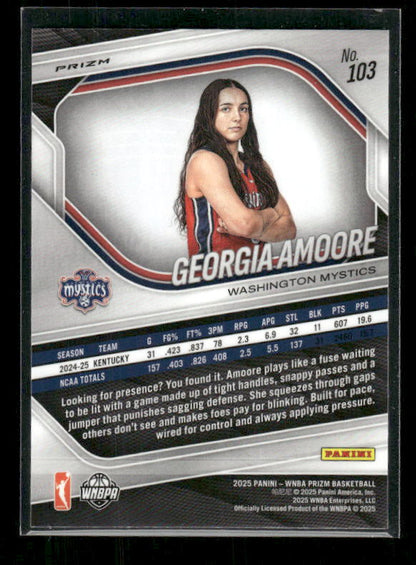 Georgia Amoore - 2025 Prizm WNBA - Blue Velocity - Rookie