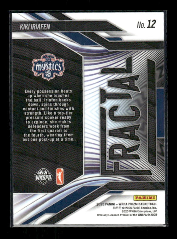 Kiki Iriafen - 2025 Prizm WNBA - Fractal - Rookie