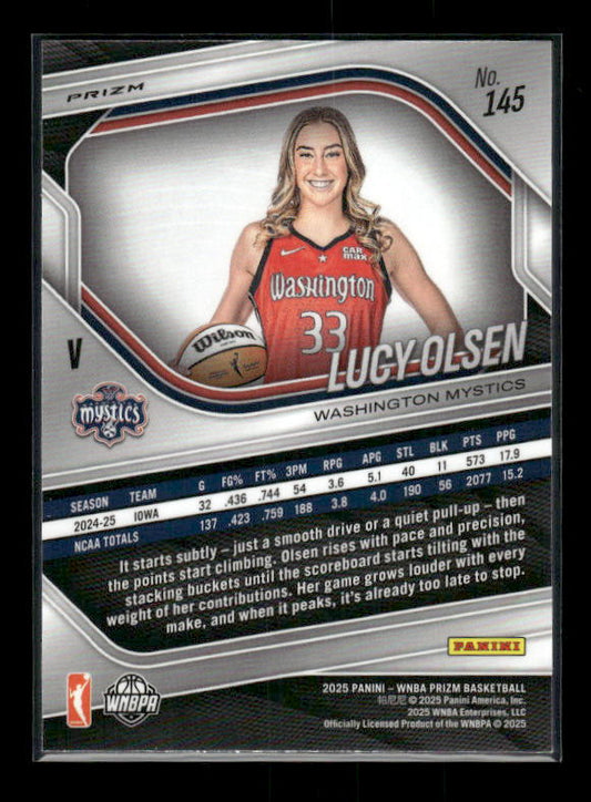 Lucy Olsen - 2025 Prizm WNBA - Silver Prizm - Rookie Variation