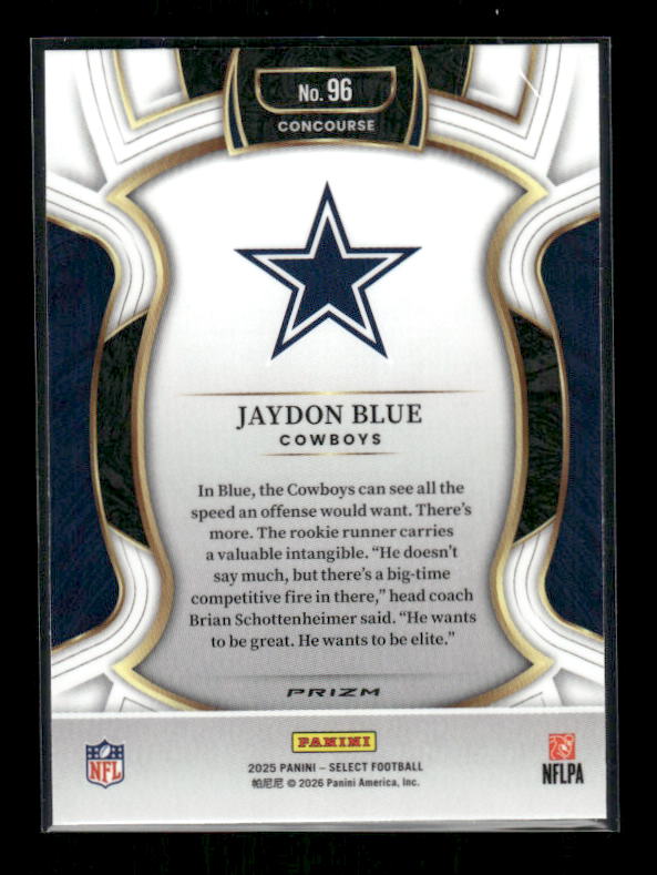 Jaydon Blue - 2025 Select Football - Green & Yellow Shock - Rookie