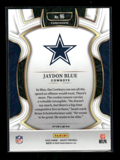 Jaydon Blue - 2025 Select Football - Green & Yellow Shock - Rookie