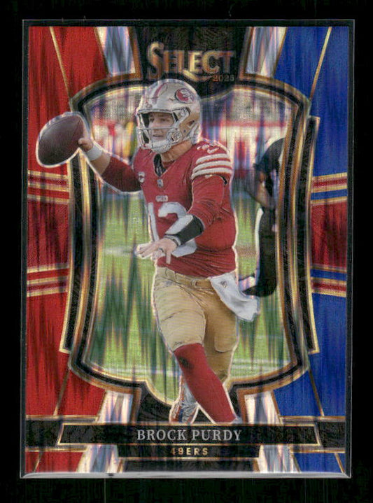 Brock Purdy - 2025 Select Football - Red & Blue Shock