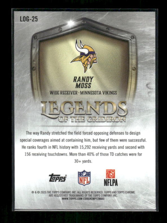Randy Moss - 2025 Topps Chrome Football - Legends of the Gridiron