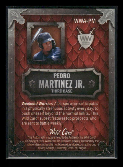 Pedro Martinez Jr. - 2024 Wild Card Matte - Auto /10