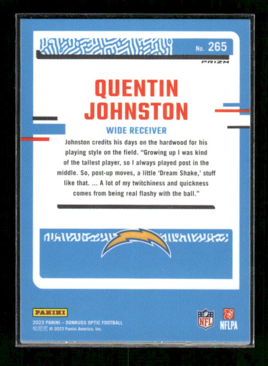 Quentin Johnston - 2023 Donruss Optic - Green Velocity - Rated Rookie