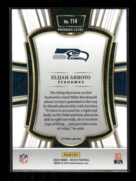 Elijah Arroyo - 2025 Select Football - Silver Prizm - Rookie