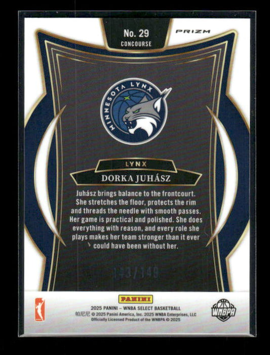 Dorka Juhasz - 2025 Select WNBA - Red Prizm /149