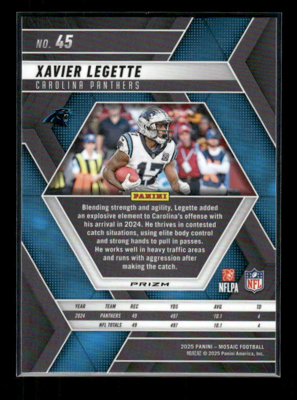 Xavier Legette - 2025 Mosaic Football - Mosaic Prizm