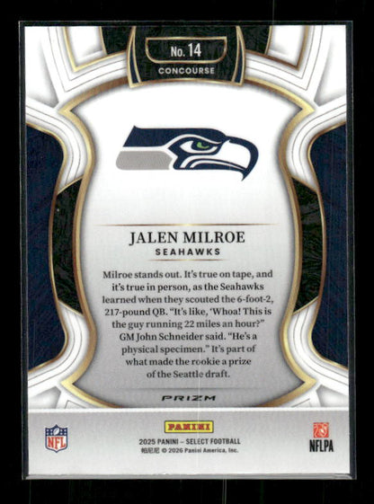 Jalen Milroe - 2025 Select Football - Green & Yellow Shock - Rookie
