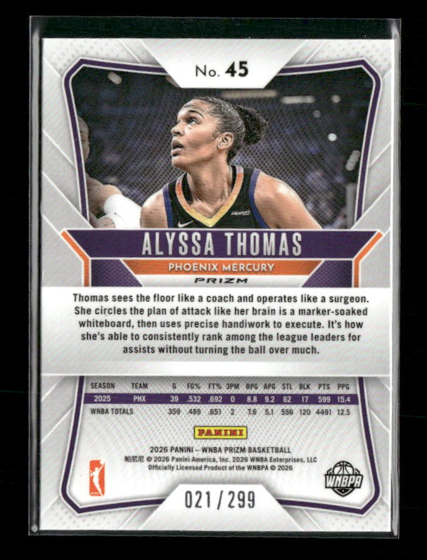Alyssa Thomas - 2026 Prizm WNBA - Red Prizm /299