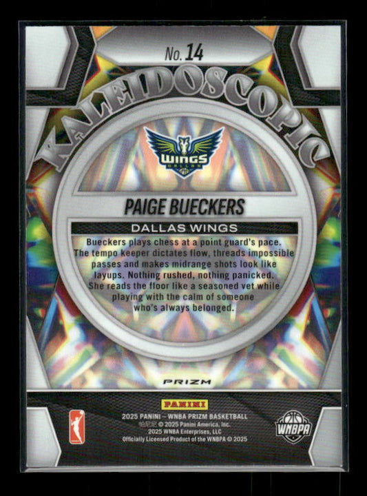 Paige Bueckers - 2025 Prizm WNBA - Green Kaleidoscopic - Rookie