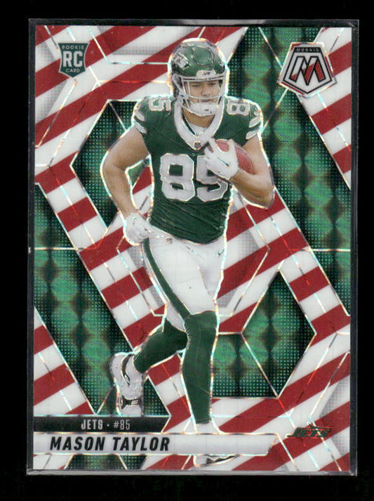 Mason Taylor - 2025 Mosaic Football - Red White Stripe - Rookie