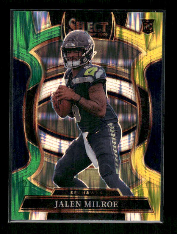 Jalen Milroe - 2025 Select Football - Green & Yellow Shock - Rookie