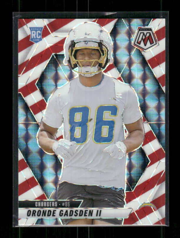 Oronde Gadsden II - 2025 Mosaic Football - Red White Stripe - Rookie