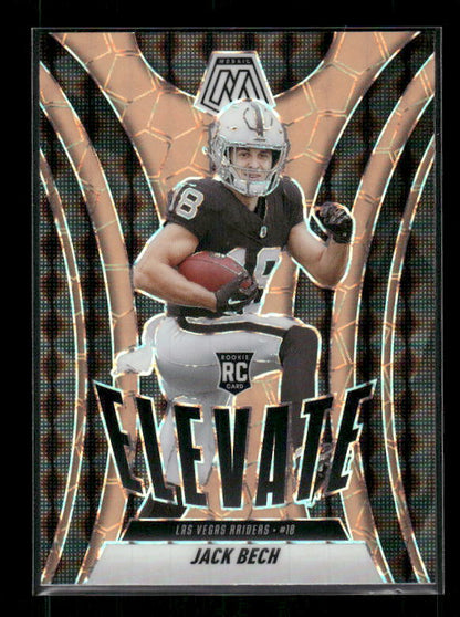 Jack Bech - 2025 Mosaic Football - Orange Fluorescent Elevate - Rookie